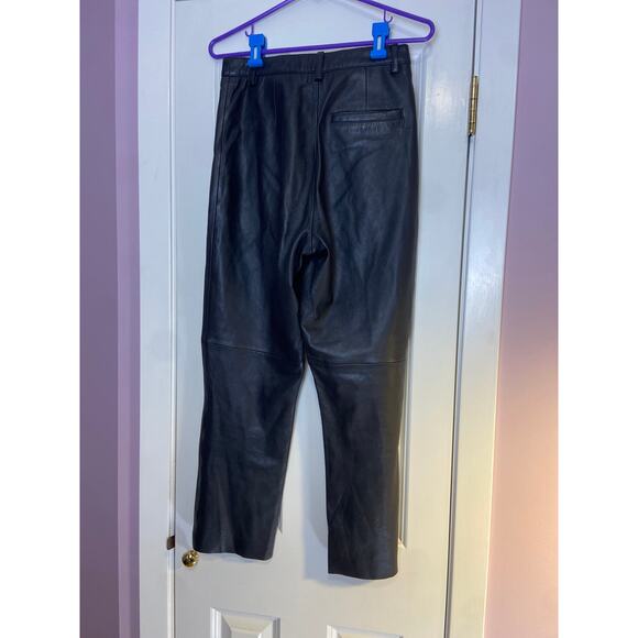 VEDA-Reformation Lambs Leather Crop Pants - Picture 2 of 13